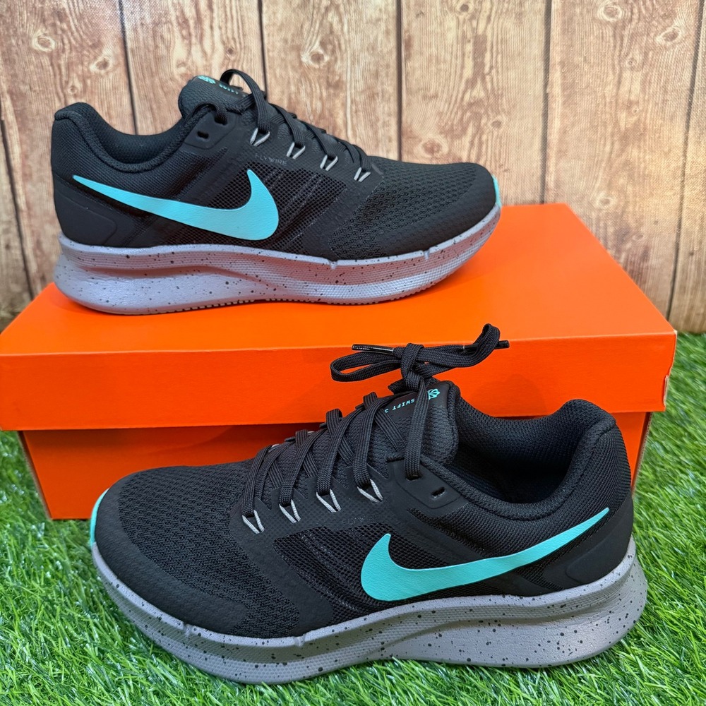 Nike Run Swift 3 SE Running Shoes Womens Size 6.5 Black Green Frost Breathable
